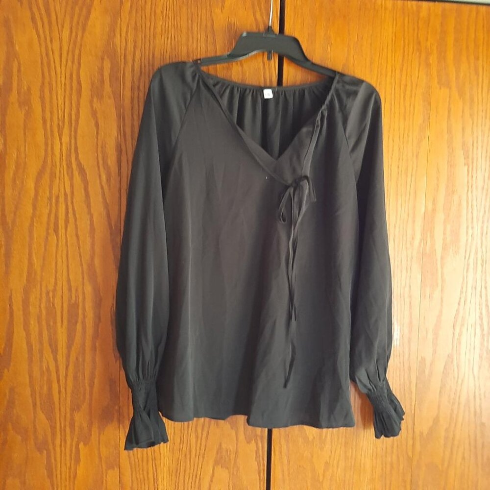 NEW ! SimpleFun Women Stretch Top Black Size L